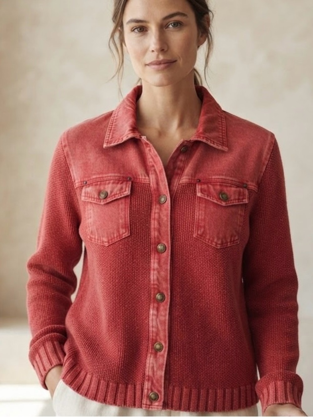 PBJ Blues Knit Jacket Size S